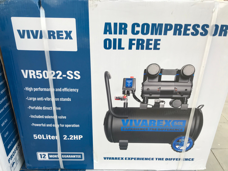 پمپ باد کمپرسور باد ۵۰ لیتر بیصدا ویوارکس مدل VR5022-SS