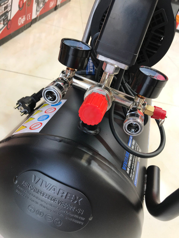 پمپ باد کمپرسور باد ۵۰ لیتر بیصدا ویوارکس مدل VR5022-SS