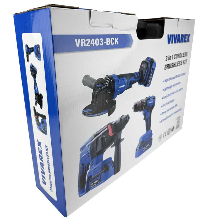 کیت شارژی ۳ عددی براشلس ویوارکس با ۲ عدد باتری VR2403-BCK